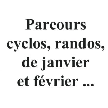 Parcours cyclos…